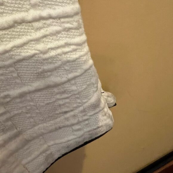 Anthropologie Maeve Patch Pocket Mini Dress M Ivory Black Cotton Stretch NWOT - Picture 10 of 11